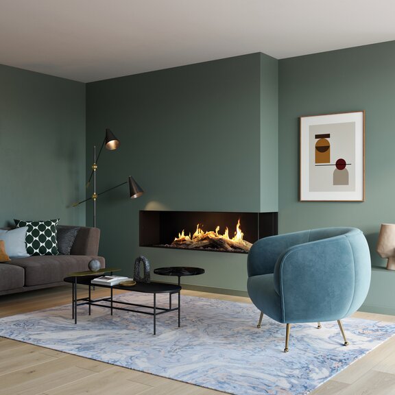 Fire at the touch of a button with the VISIO gas fireplaces from Attika.