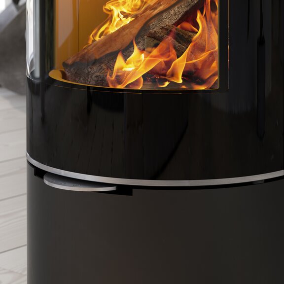 Manual air control of the PILAR wood stove