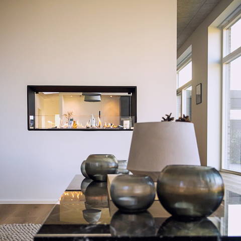 Bioethanol burner Montreal Tunnel in the living room