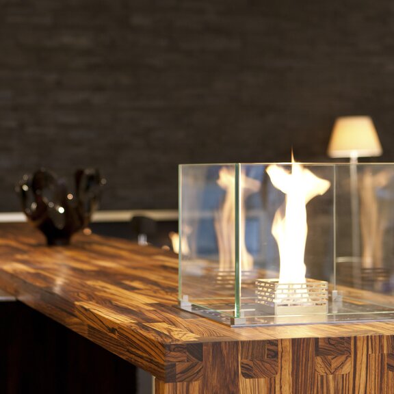 Nice Built-in installed in a rustic wooden kitchen counter