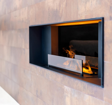 Hybrid Mist Electric Fire Glass Panel