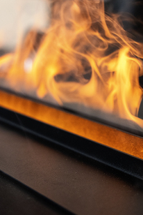 Water vapour from the electric fireplace Hybrid Mist with LED